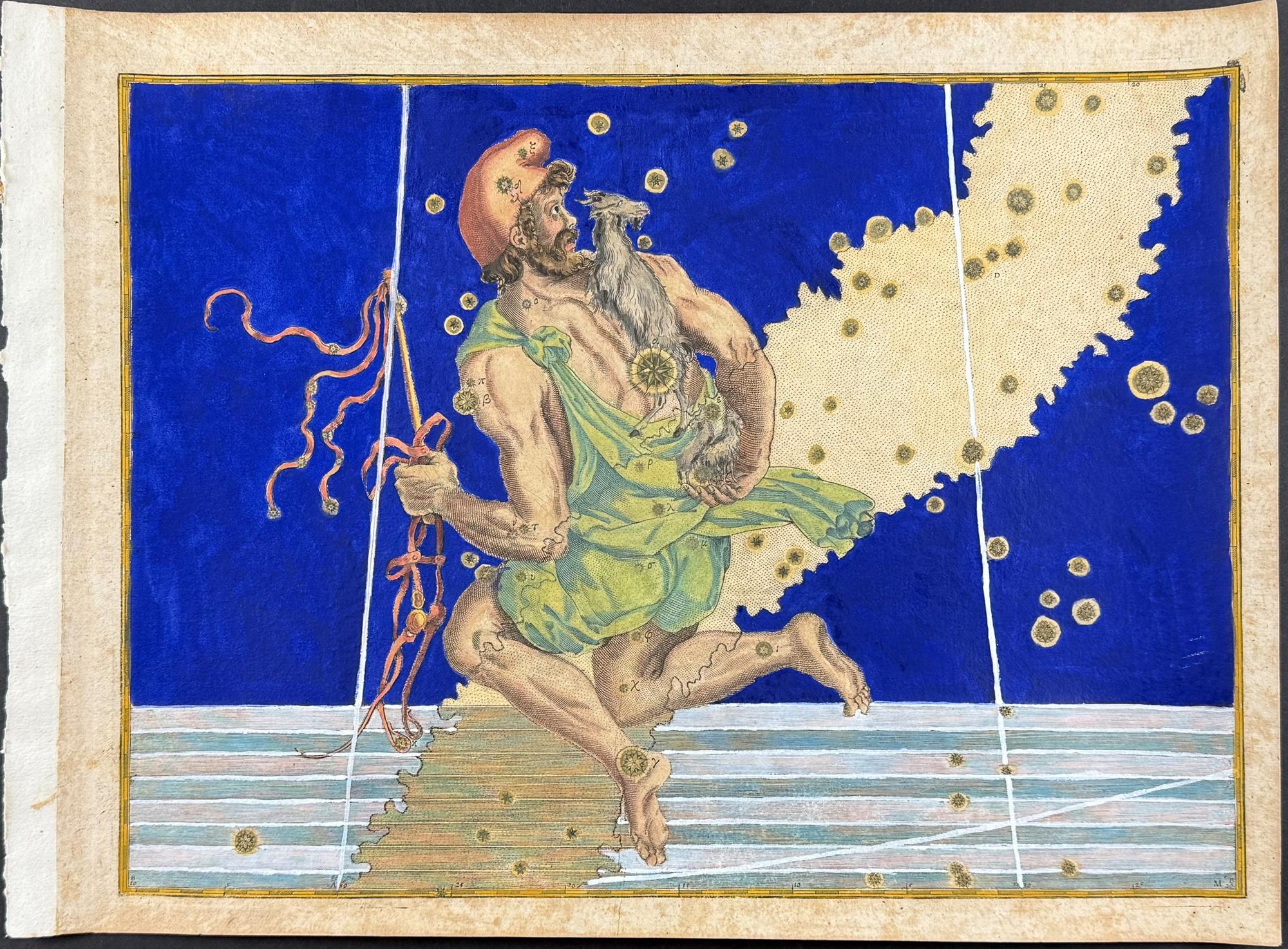 Bayer — Auriga Constellation c.1603 (Hand-Colored & Gilt)