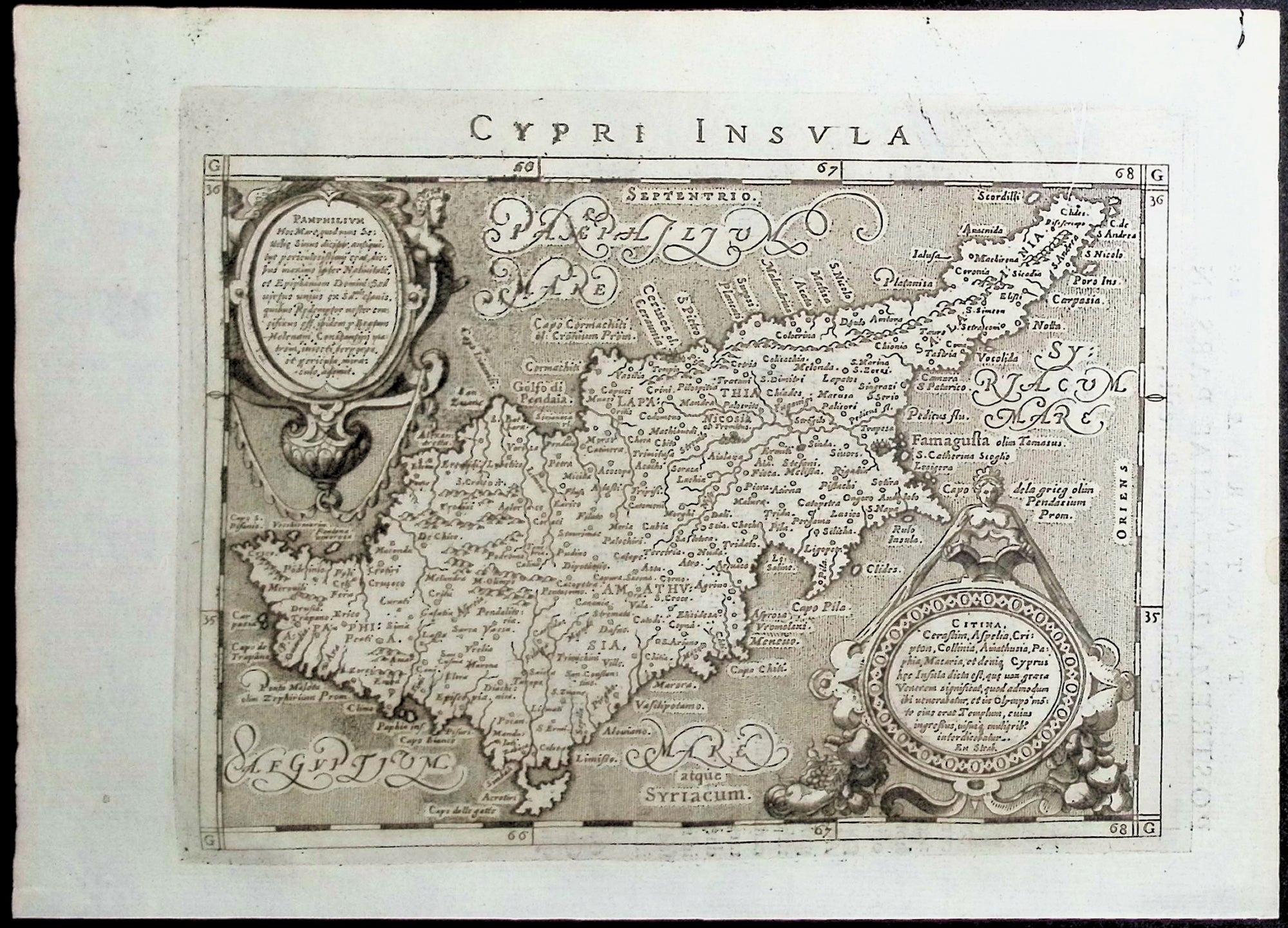 Magini's Ptolemy — Map of Cyprus 1596 — main view