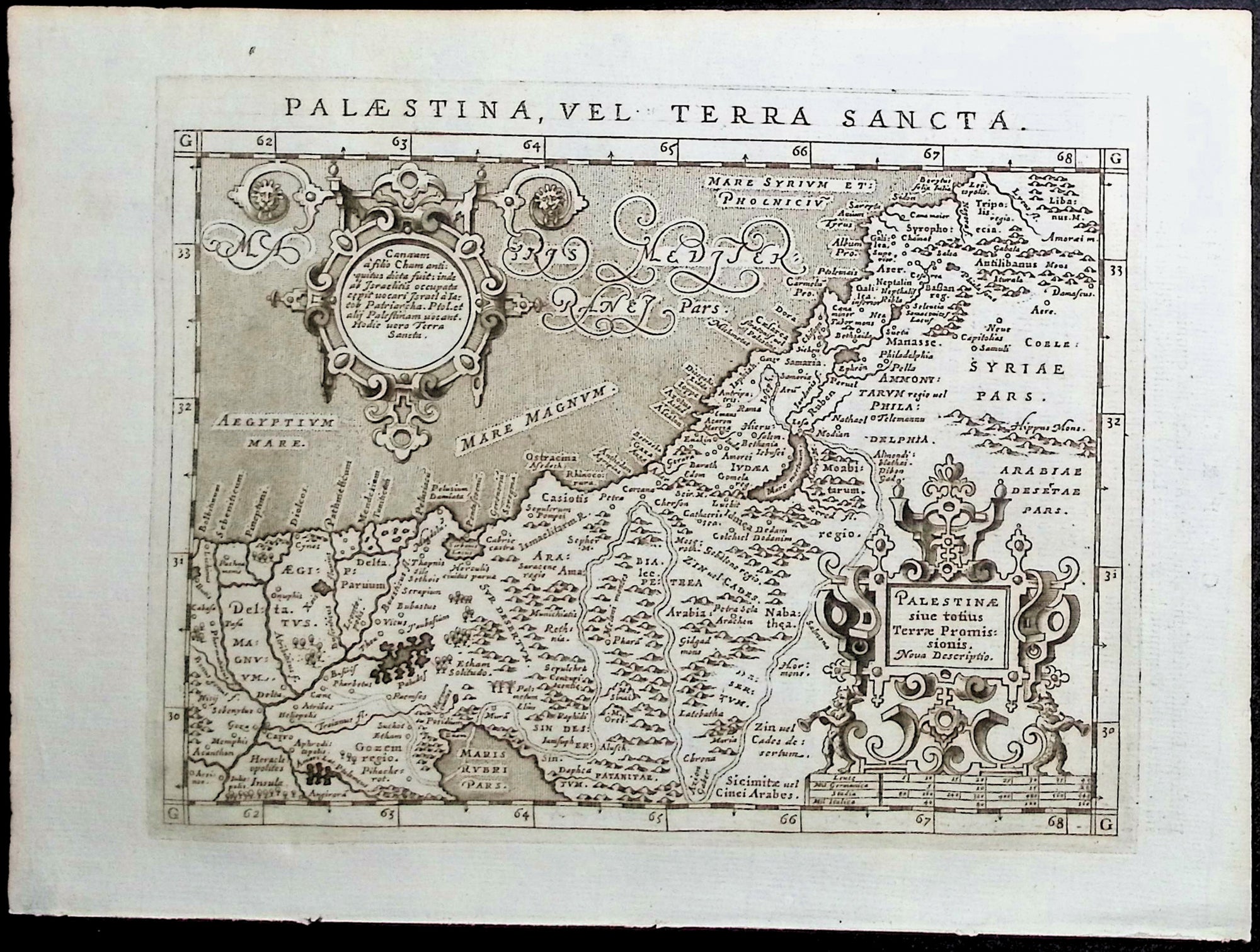 Magini's Ptolemy — Pair of Maps: Holy Land & Egypt/Nile 1596 — detail view 2