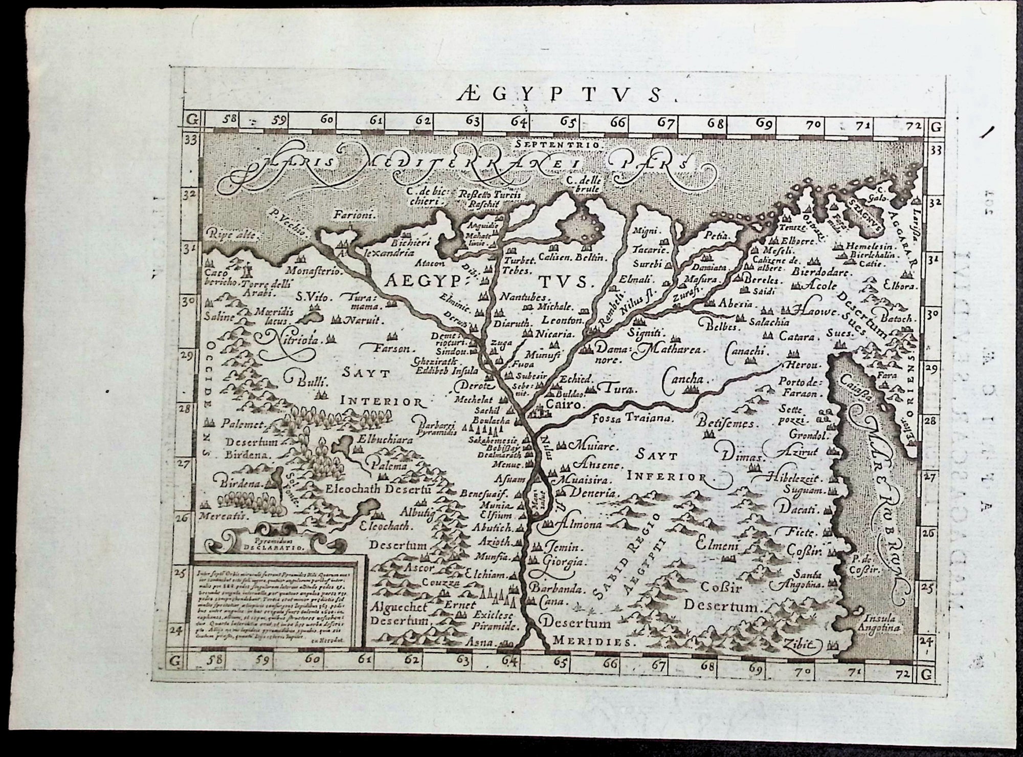 Magini's Ptolemy — Pair of Maps: Holy Land & Egypt/Nile 1596 — detail view 3