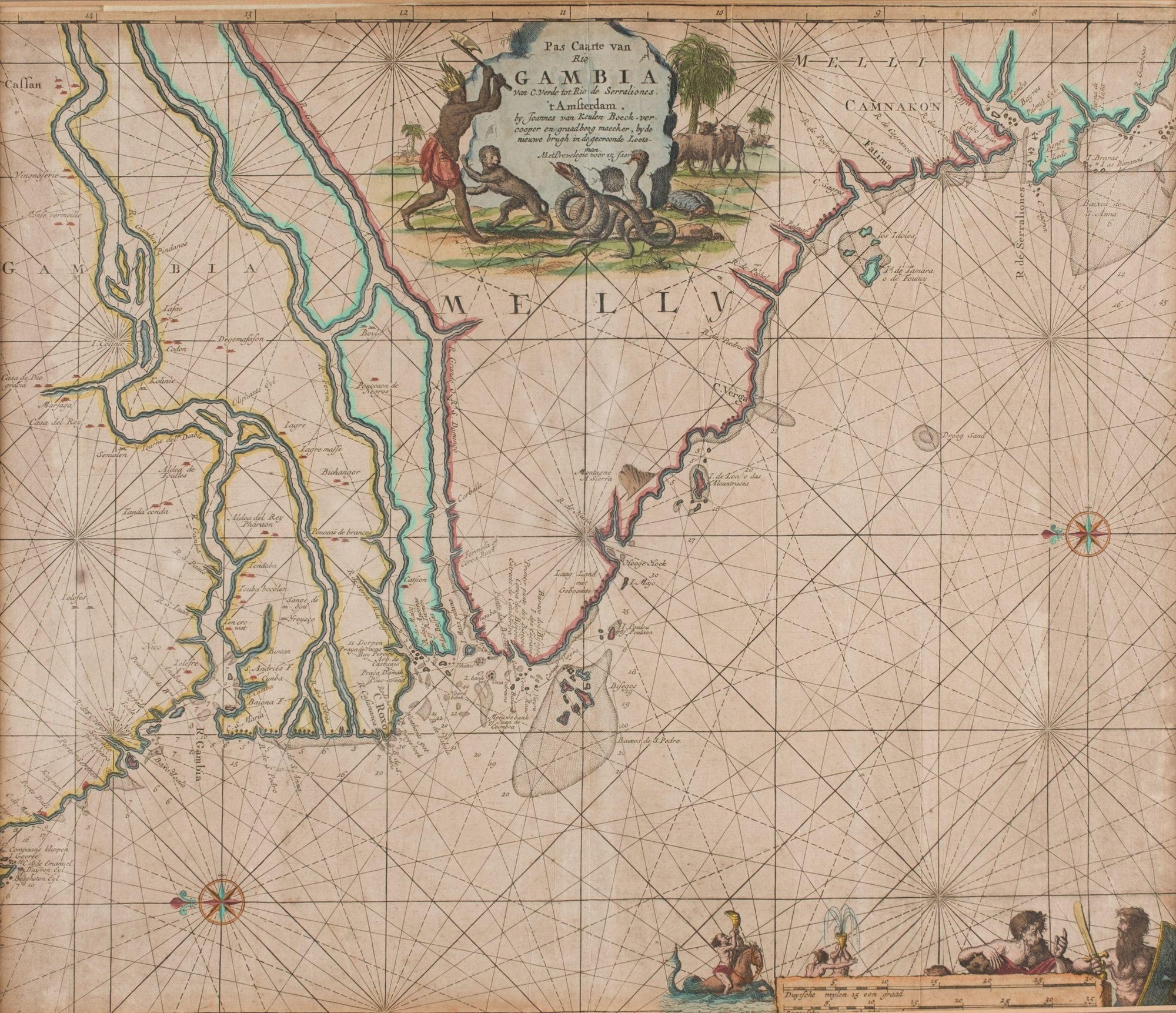 Van Keulen & De L'Isle — West Africa Charts c.1700 — main view