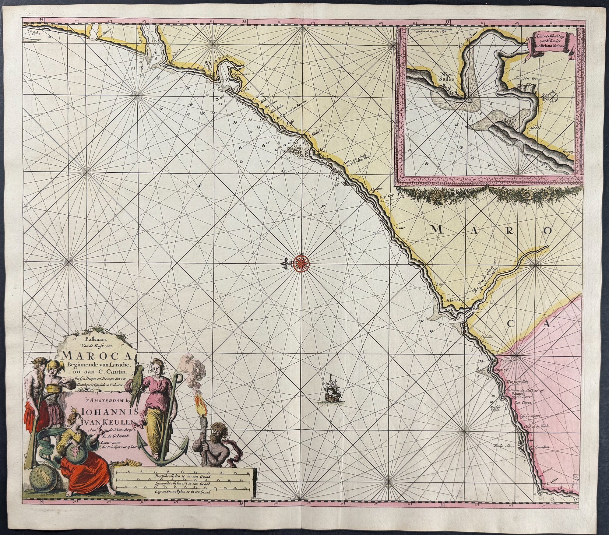 Van Keulen — Sea Chart of the Coast of Morocco c.1690 — main view